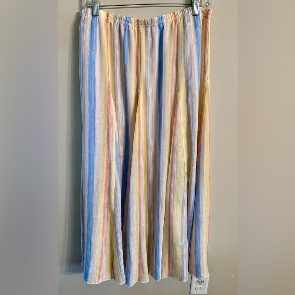 New Directions Multicolor‎ Striped Maxi Skirt